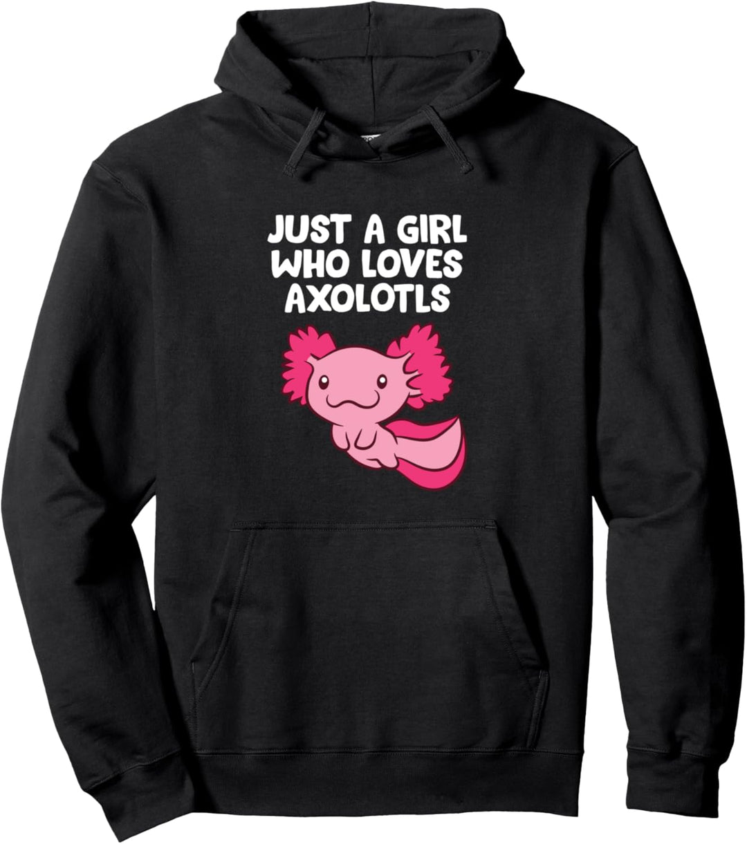 Nur ein Mädchen, das Axolotls liebt Pullover Hoodie