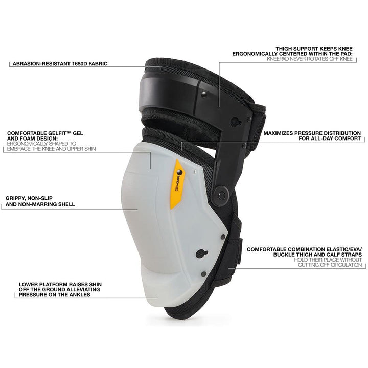 ToughBuilt KP-G3R Gelfit Grip Oberschenkelstütze Stabilisierung Knieschoner