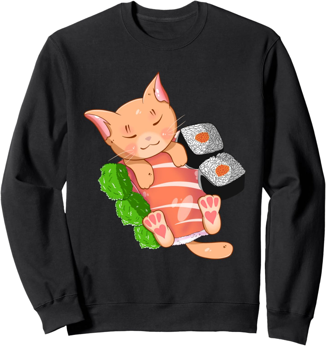 Sushi Anime Katze Sweatshirt