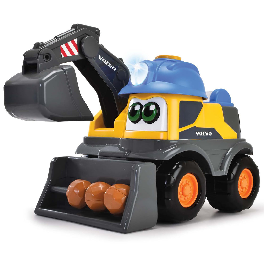 Dickie Toys ABC - Bagger-Fahrzeug Danny Digger (25 cm) für Kinder ab 2 Jahre - motorisiertes Volvo B