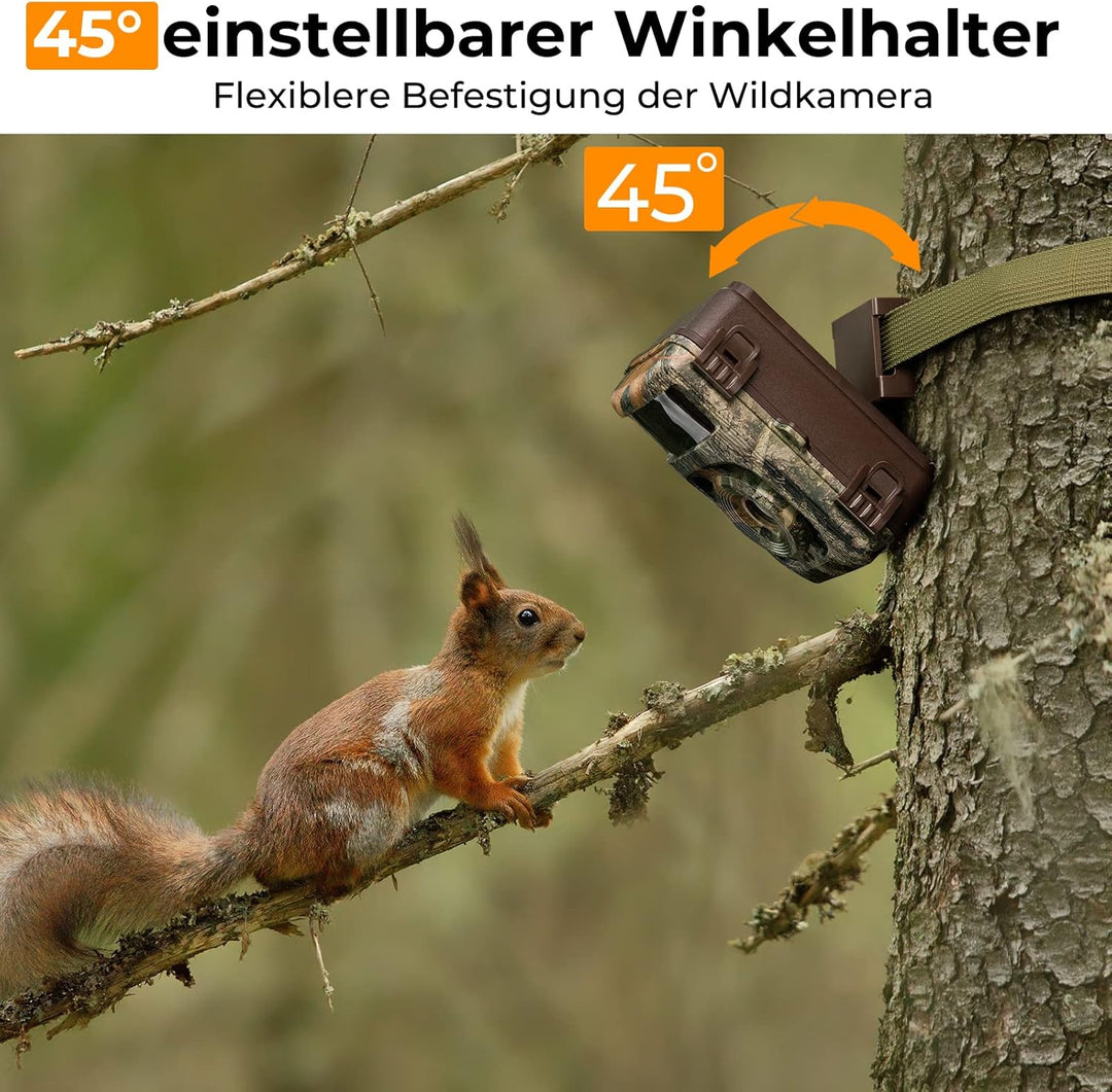 K&F Concept 48MP 4K WLAN Wildkamera handyübertragung, WiFi Wildkamera mit bewegungsmelder nachtsicht