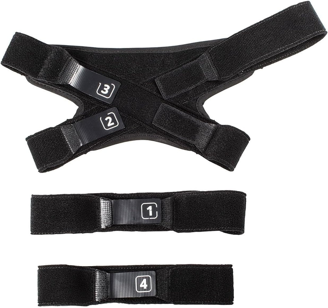 Leatt C- Frame Unisex Knieschoner Set Strap - Erwachsene Black, One Size