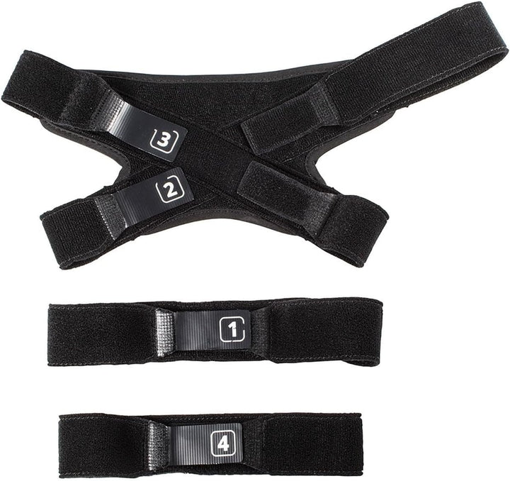 Leatt C- Frame Unisex Knieschoner Set Strap - Erwachsene Black, One Size