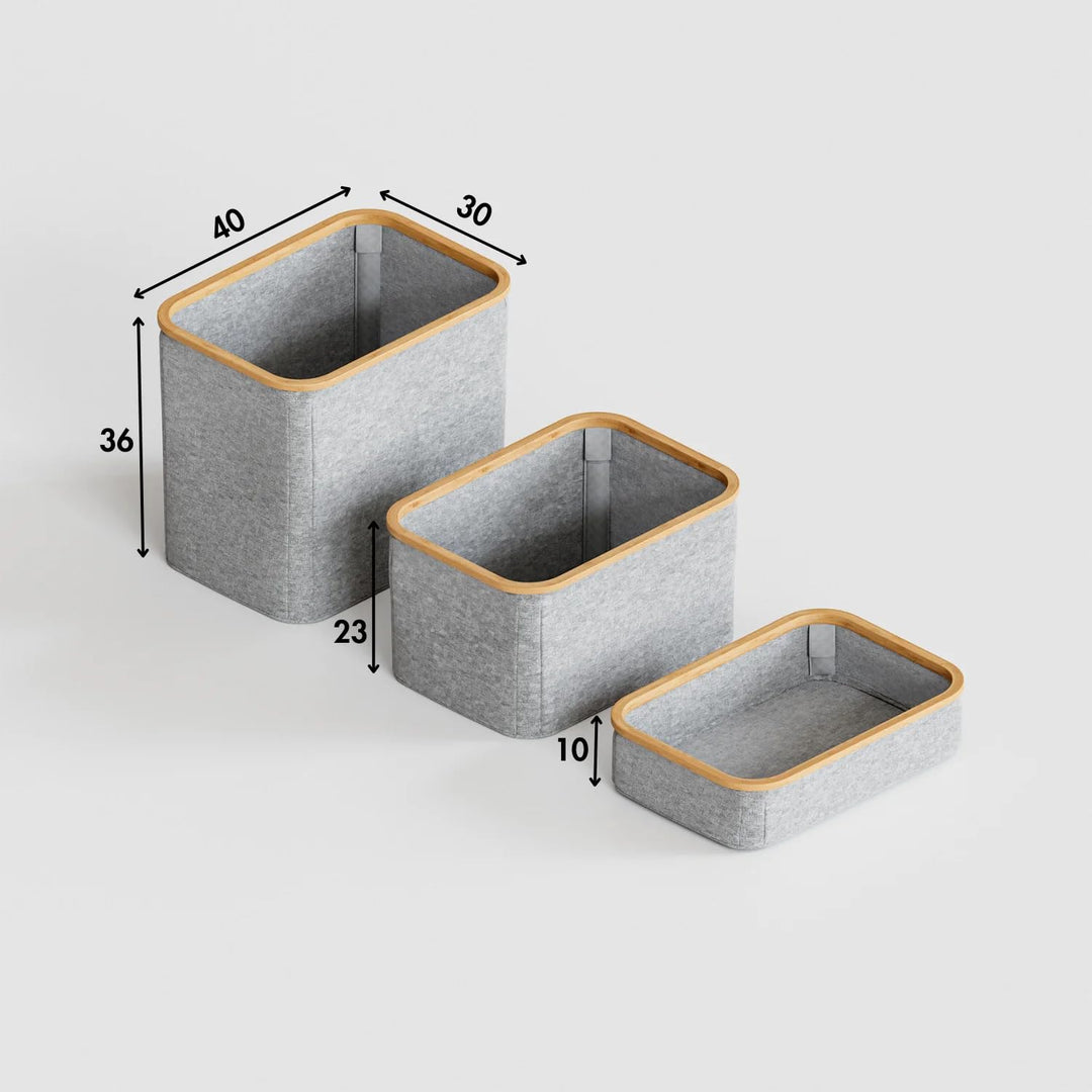 Box für Trofast Regale, Stoffbox mit Holzrahmen in verschiedenen Grössen, grau, Alternative zu Kunst