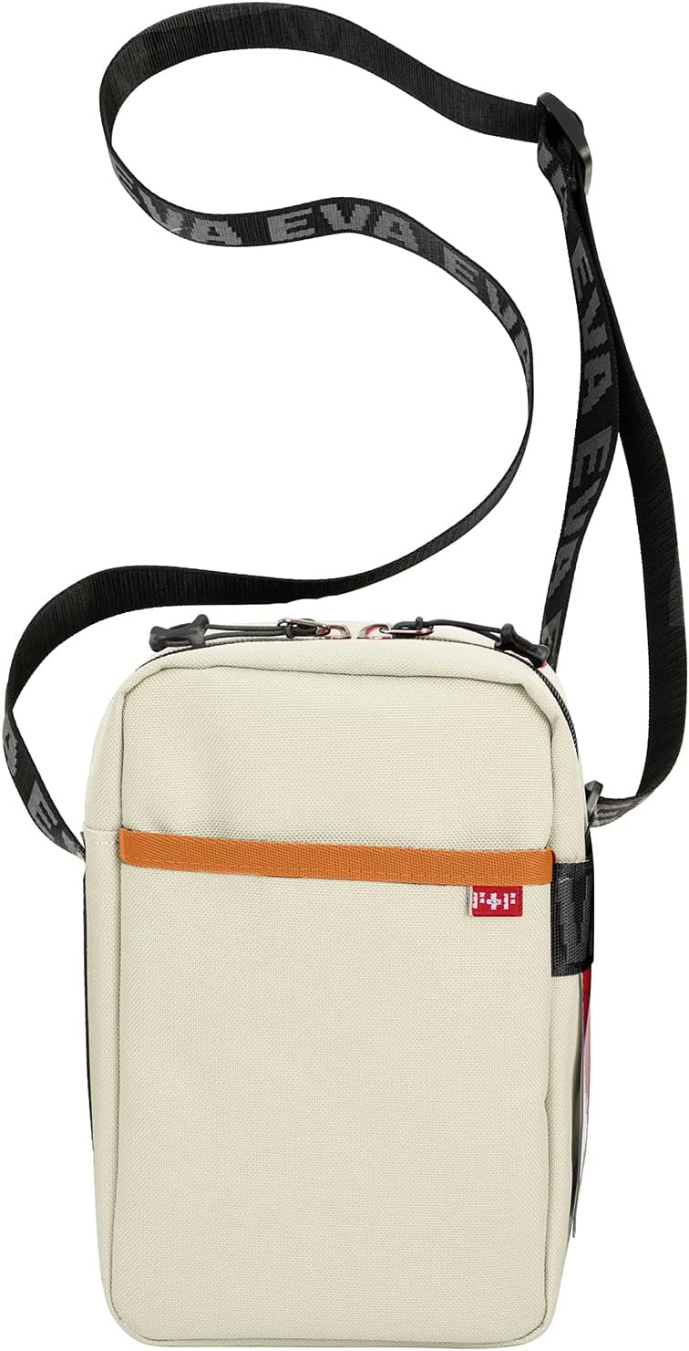 FIREFIRST x RADIO EVA - Evangelion Mini Shoulder Bags Schule Schultertaschen Beige W15×H23×D8（cm）, B