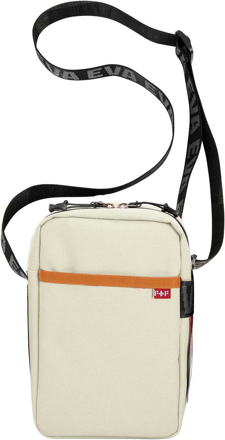 FIREFIRST x RADIO EVA - Evangelion Mini Shoulder Bags Schule Schultertaschen Beige W15×H23×D8（cm）, B