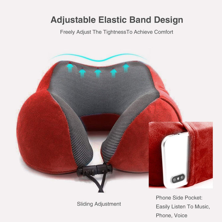FANDARE Nackenkissen Reisekissen aus Memory-Schaum Neck Pillow Damen Herren Jugendliche Nackenhörnch