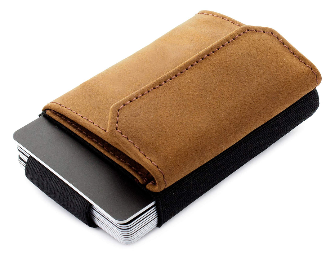 Jaimie Jacobs Minimalist Wallet Nano Boy Pocket Mini Geldbörse aus Textil mit Zugband schmaler Karte