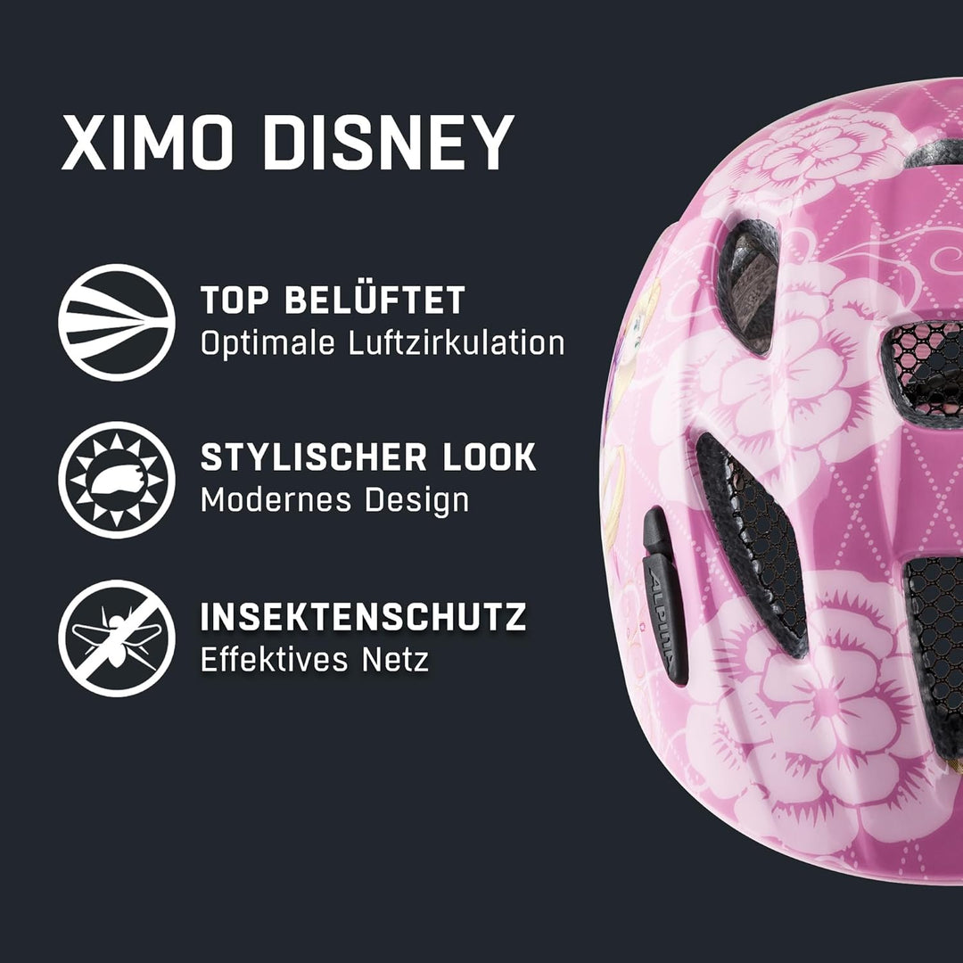 ALPINA XIMO - Leichter, Sicherer & Bruchfester Fahrradhelm Mit Optionalen LED-Licht Für Kinder Rapun
