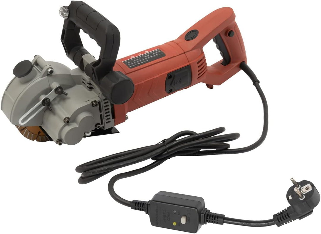 4800W Mauernutfräse Elektrische Schlitzfräse Mauerfrase mit Leckage-Schutz, 6200 U/min Wandfräse Mau