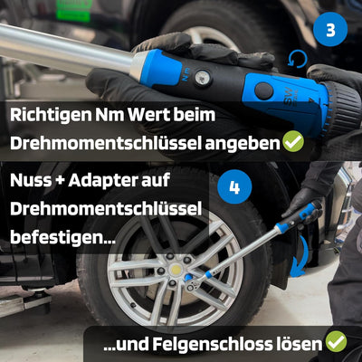 SW-Stahl 02383L-8 Felgenschloss Adapter 528 I geeignet für VW I Felgenschlösser lösen I Radsicherung