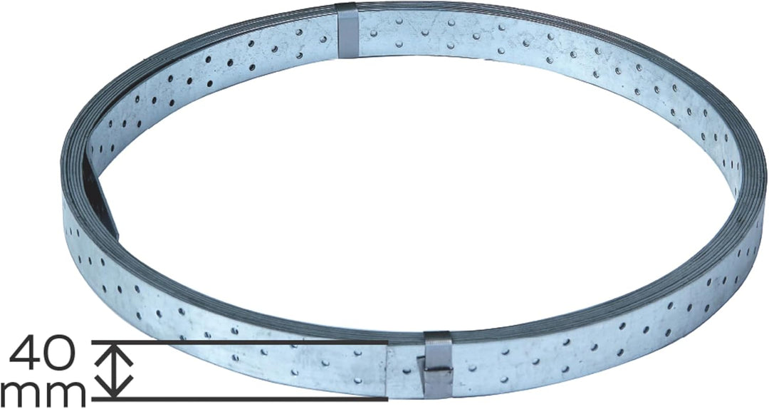 Alberts 339043 Rispenband | sendzimirverzinkt | 10 m, 40 x 2 mm, 10 m