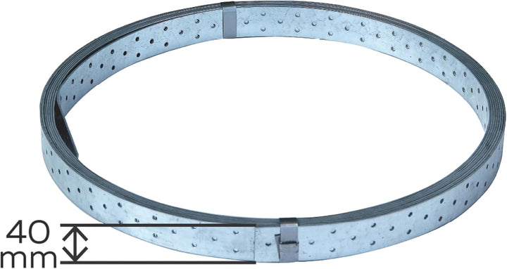 Alberts 339043 Rispenband | sendzimirverzinkt | 10 m, 40 x 2 mm, 10 m