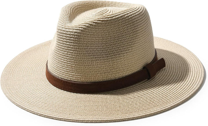 FURTALK Unisex Panamahut Breite Krempe Sonnenhut für Damen und Herren Sommerhut UV-Schutz Strandhut