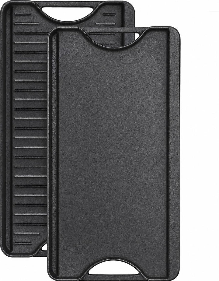 Denmay 50,8 x 26,6cm Gusseisen-Grillplatte für Gasherd, Vorgewürzter reversibler Kochgrill &amp; Grillpf
