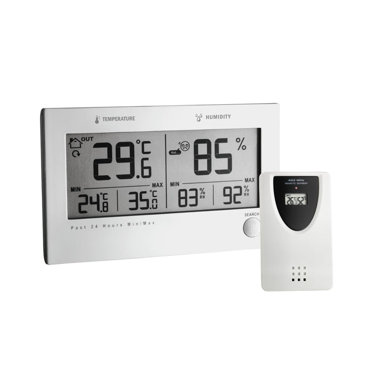 TFA Dostmann Twin Plus Funk-Thermo-Hygrometer, Komforticons, Frostsymbol, Anzeige der Innentemperatu