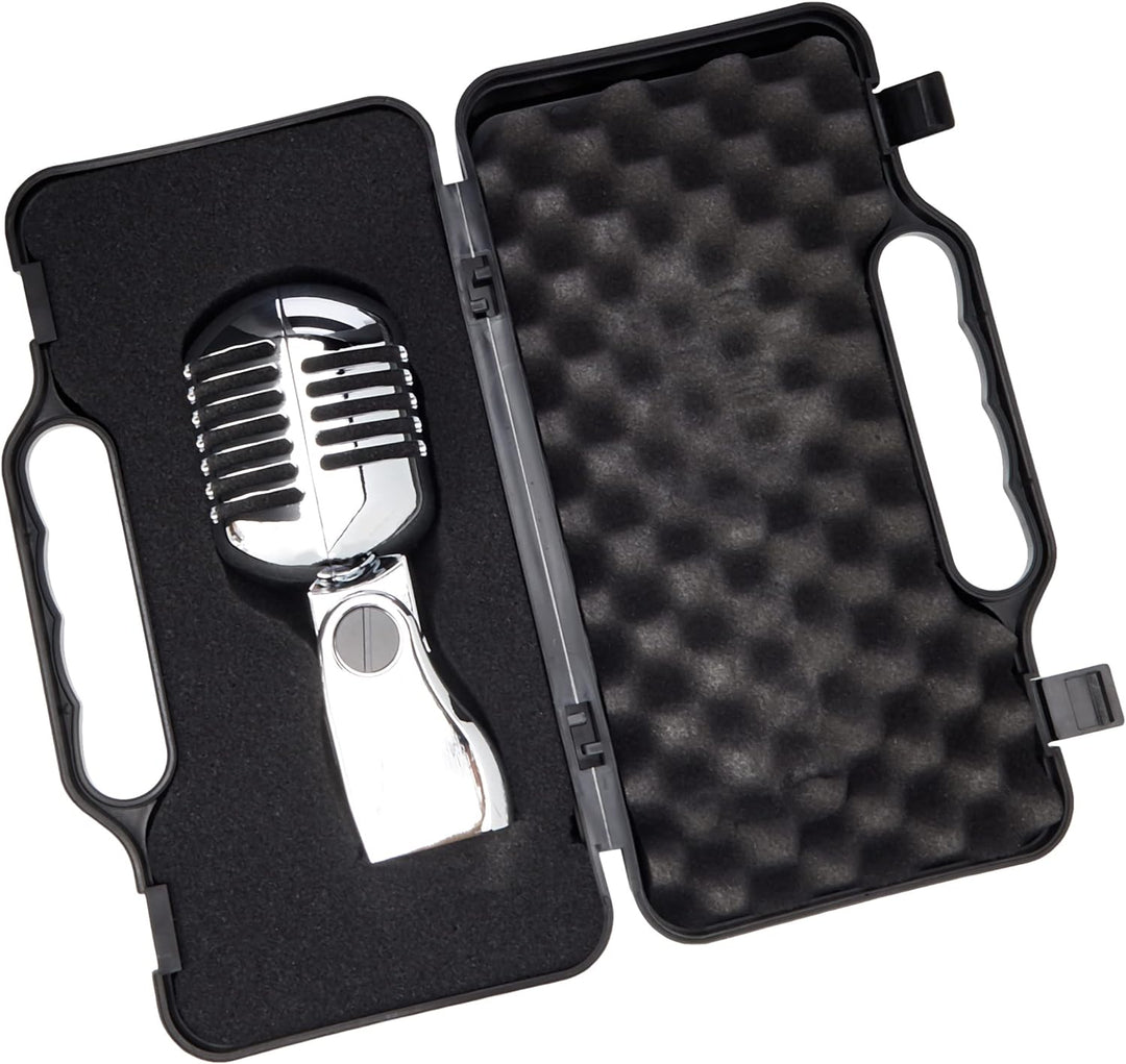 Pulse PLS00093 Retro-Mikrofon, verchromt, Silber/Chrom