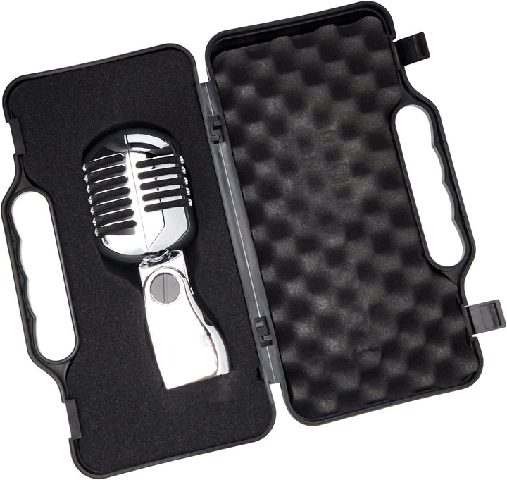 Pulse PLS00093 Retro-Mikrofon, verchromt, Silber/Chrom