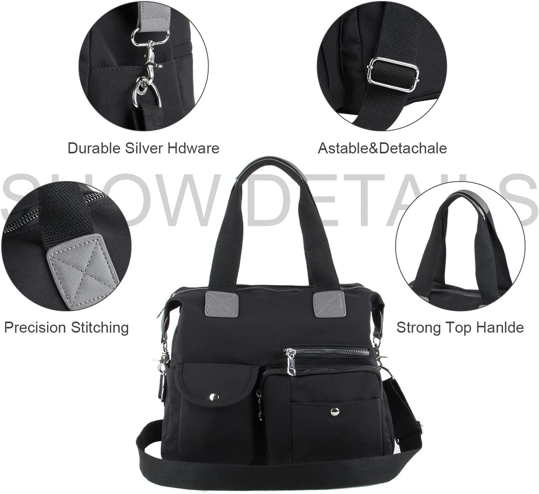 EVEOUT Damen Handtasche Multi Tasche Grosse Umhängetasche Hobo Taschen für Reise Arbeit Schule Campi
