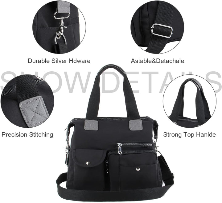 EVEOUT Damen Handtasche Multi Tasche Grosse Umhängetasche Hobo Taschen für Reise Arbeit Schule Campi
