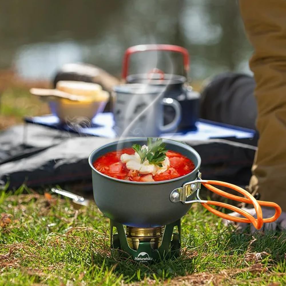 Camping Kochgeschirr Set, Tragbar Camping Geschirr Set Ultraleicht Camping Topf Pfanne Set klappbare
