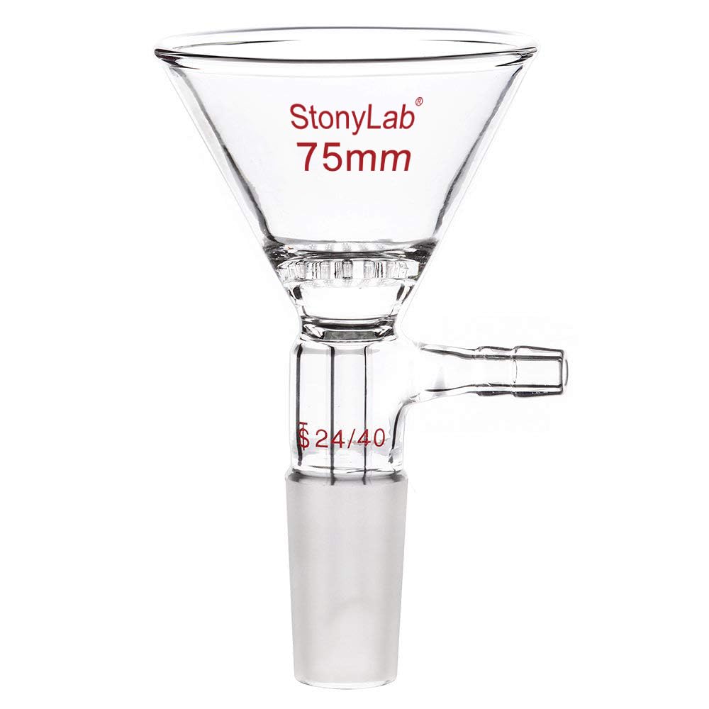 stonylab Glas Filter Trichter Borosilikatglas filter Trichter mit 75 mm Oberem Aussenmass, 24/40 Inn
