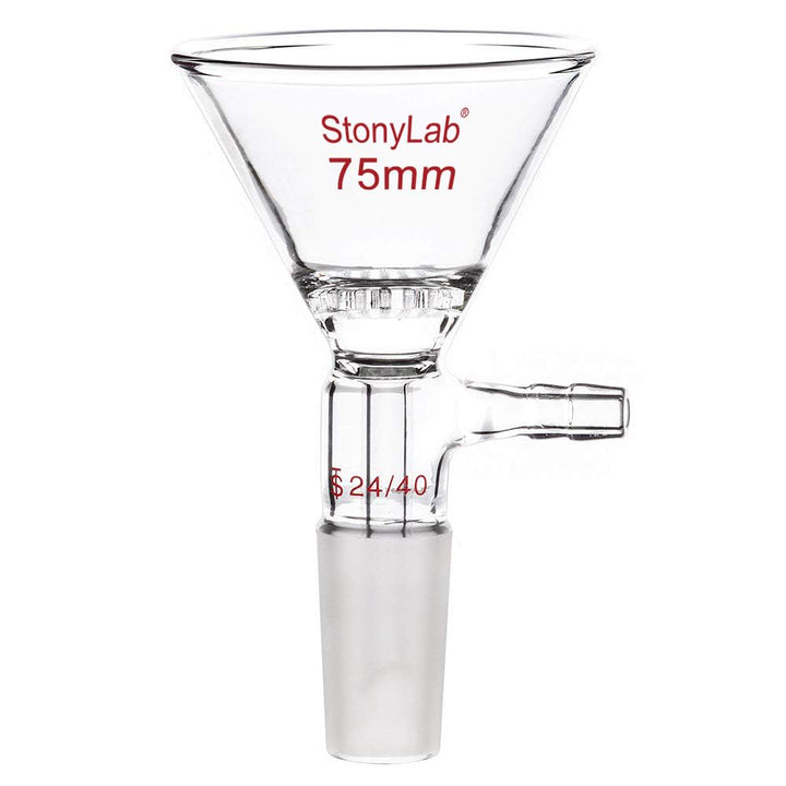 stonylab Glas Filter Trichter Borosilikatglas filter Trichter mit 75 mm Oberem Aussenmass, 24/40 Inn