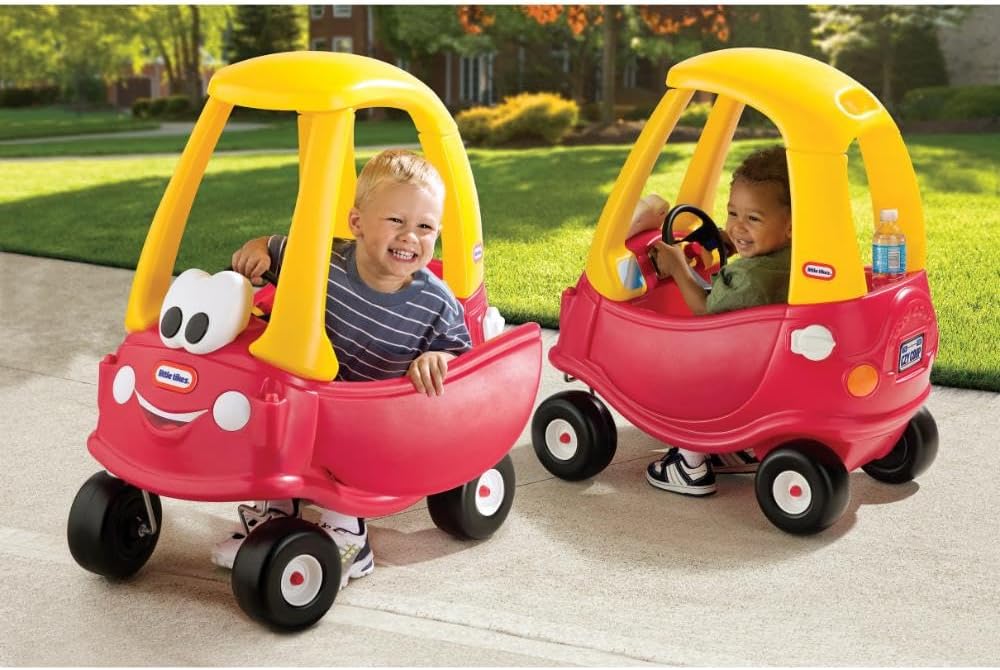 Little Tikes 612060E5 Cozy Coupe Car-Kids Ride-On Rutschfahrzeug, Mini Schiebe-Auto mit echter Hupe,