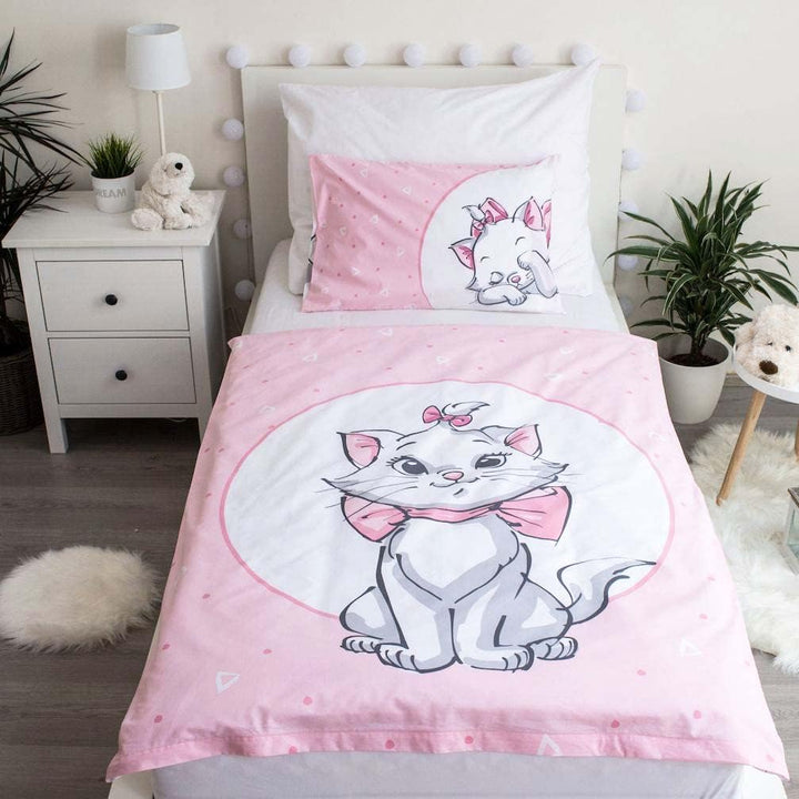 JFabrics Disney Aristocats Bettwäsche-Set für Mädchen und Kinderbett, Hellrosa, 100 x 135 cm - 40 60