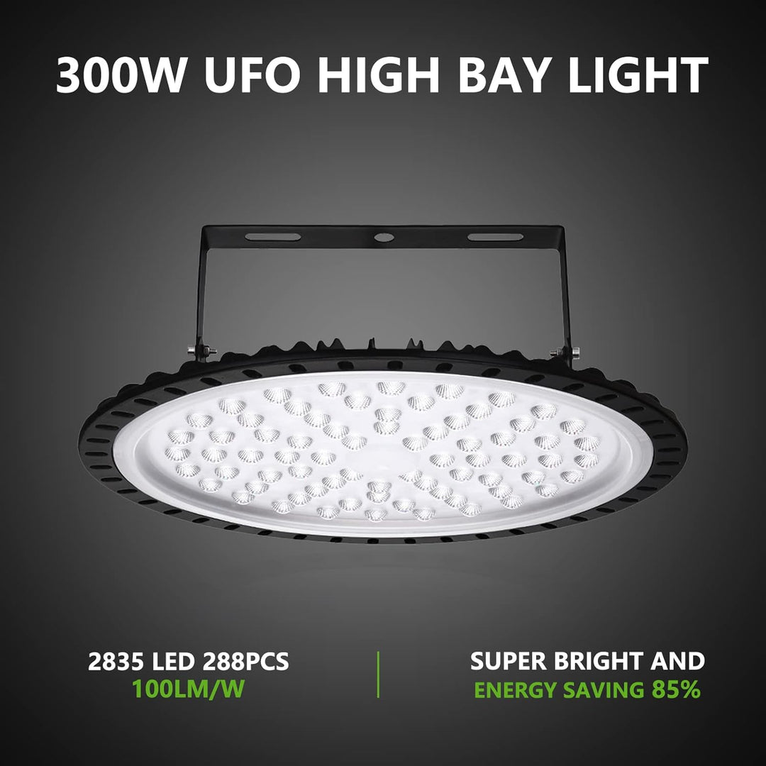 LED UFO Industrielampe, Sararoom LED Strahler 300W LED Scheinwerfer Kaltweiss 6000K 30000LM LED Stra