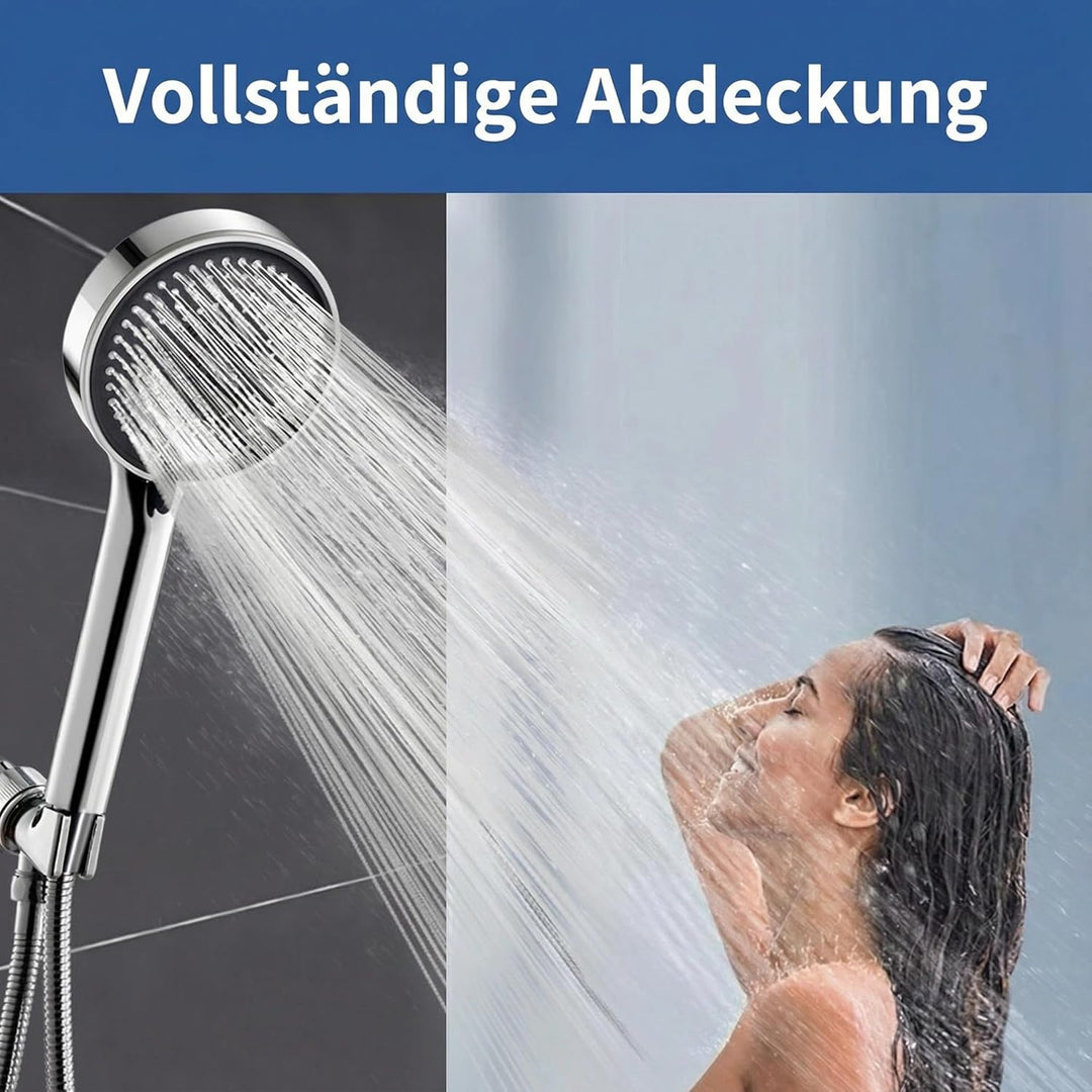 Hochdruck Duschkopf mit Schlauch 2m, wassersparender Handbrause mit 5 Strahlarten (Relaxation Versio
