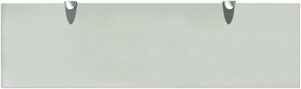 vidaXL Wand Regal Glasregal Glasboden Glasablage Badregal Mattiert 70x20 cm 8 mm Weiss 70 x 20 cm/1,