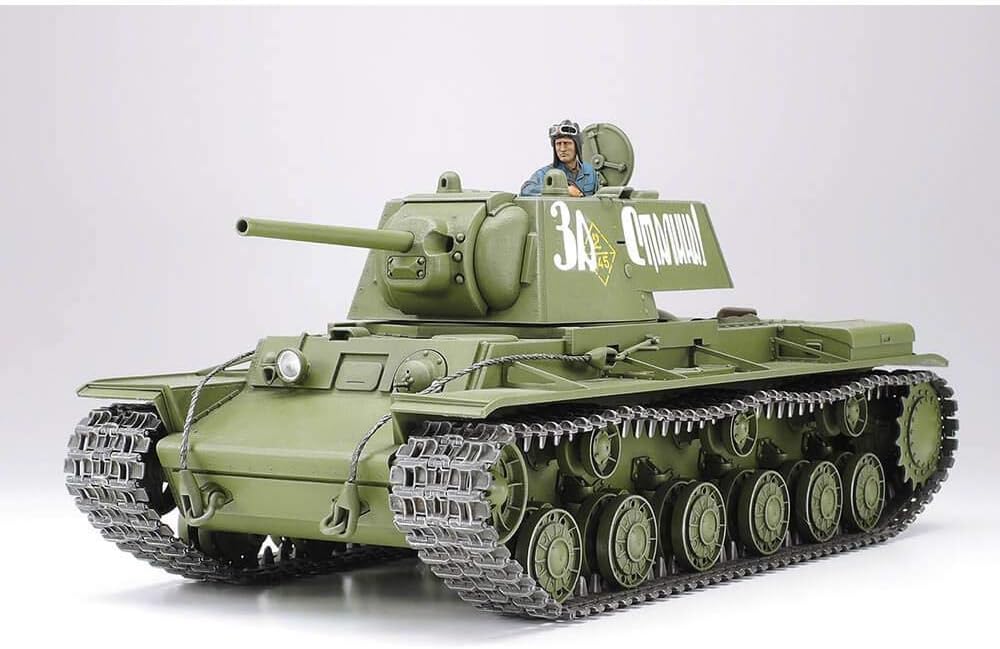 Tamiya 1:35 Rus. Panzer KV-1 1941, originalgetreue Nachbildung, Plastik Bausatz, Basteln, Modellbaus