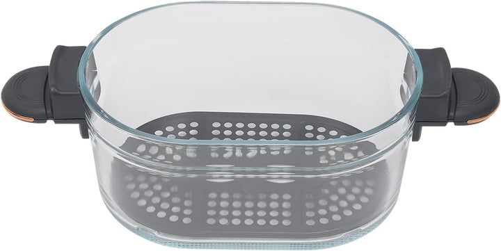 Heissluftfritteuse 4L, Air Fryer mit Frittierkorb aus Glas, Digitalem LED-Touchscreen, 1-120Min, Sic
