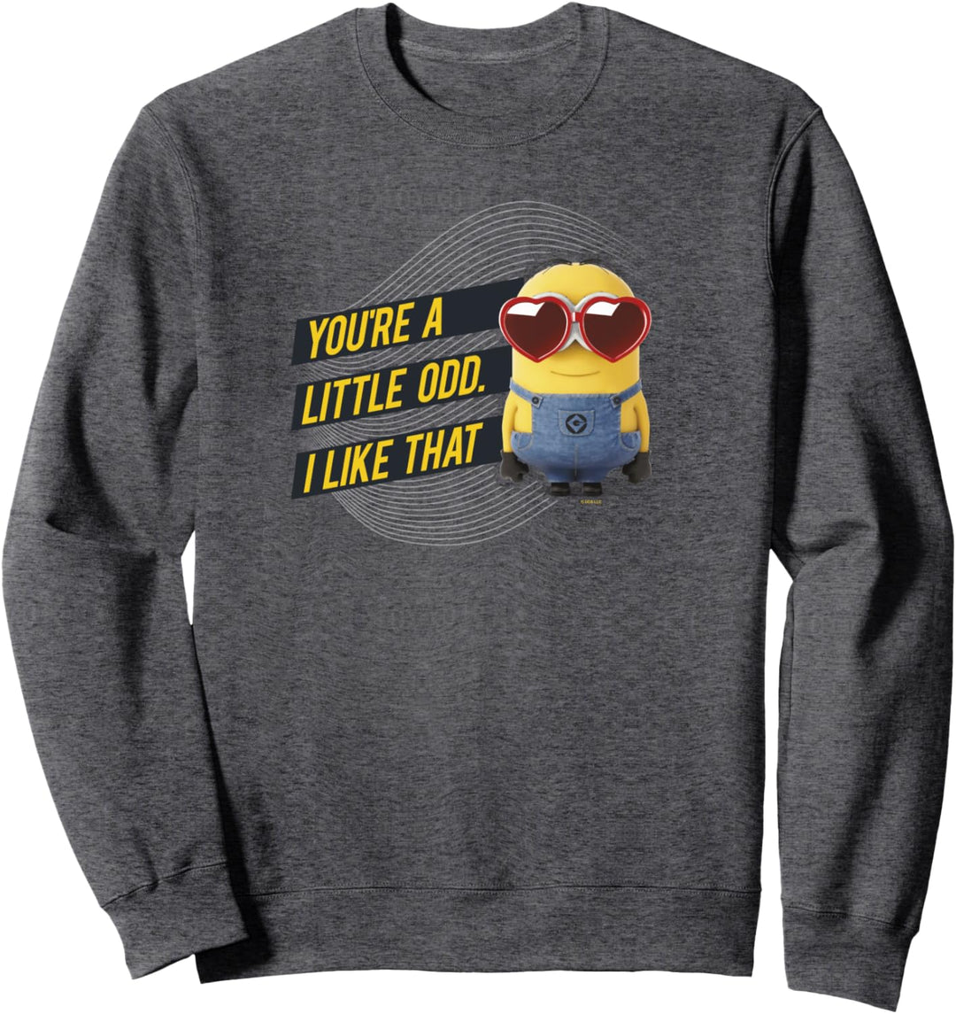Minions Valentine's Day Dave You're A Little Odd I Like That Sweatshirt