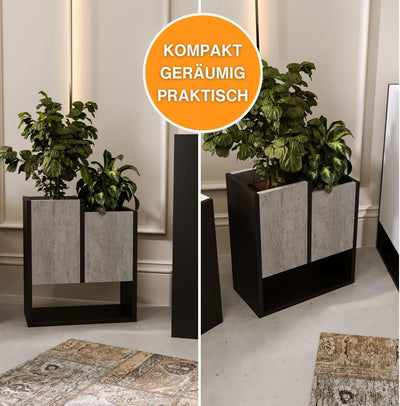 CraftPAK Blumenständer für Innen | Pflanzenständer aus hochwertigem Holzwerkstoff H50 x L44 x B22,6