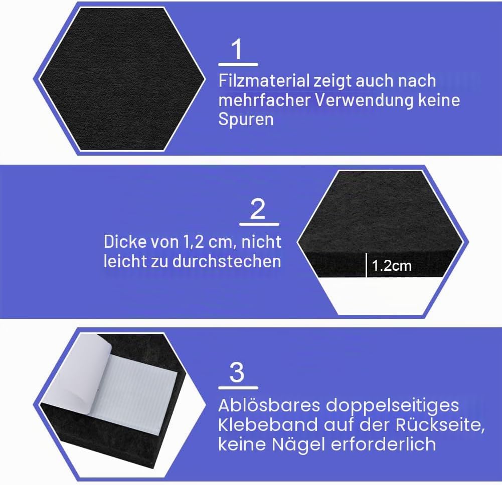 Dartboard-Wandschutz, Dart Wandschutz aus Filz, Dartboard-Umrandung, Selbstklebend, Gespleisste Wand