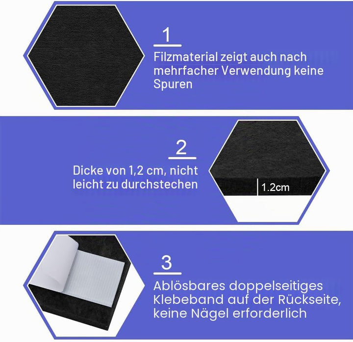 Dartboard-Wandschutz, Dart Wandschutz aus Filz, Dartboard-Umrandung, Selbstklebend, Gespleisste Wand