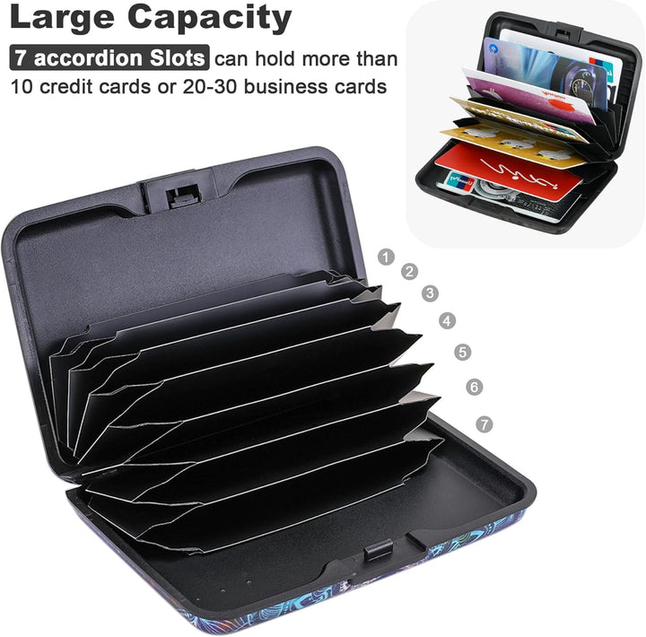 Elfish Mini RFID Aluminum Wallet Credit Cards Holder Business Card Case Metal ID Case for Men Women