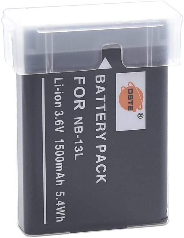 DSTE® 2 Pack Ersatz Batterie NB-13L + LCD Dual Ladegerät Compatible für Canon PowerShot G5X G7X G9X,