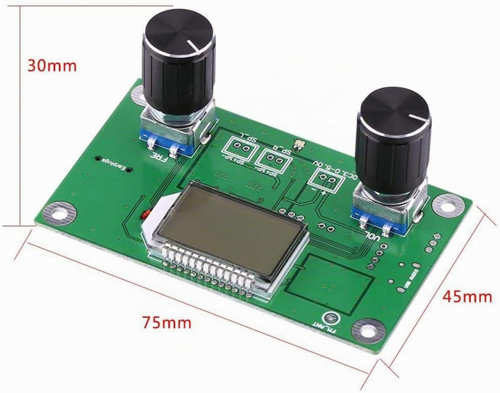 DollaTek FM Radio Empfängermodul 87–108 MHz Frequenzmodulation, Stereo-Empfangsplatine mit LCD-Digit