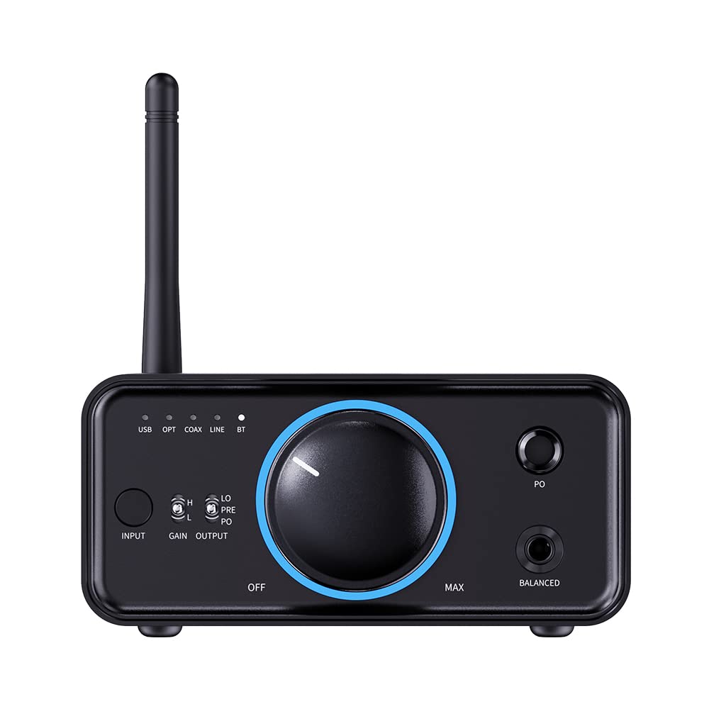 FiiO K7 BT (Bluetooth) - Full Balanced HiFi DAC Kopfhörer-Verstärker AK4493S*2, XMOS XU208 PCM384kHz