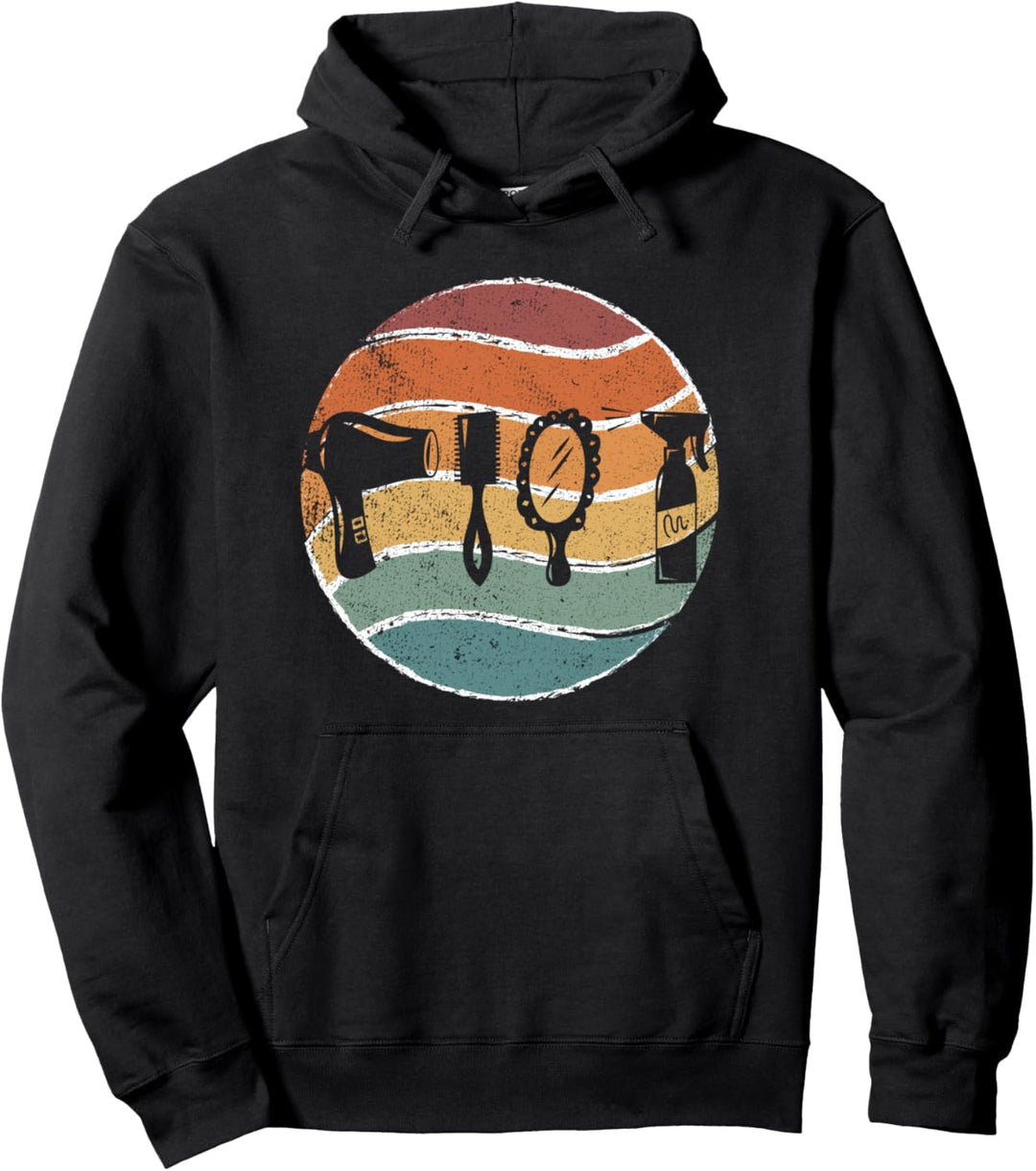 Retro Stylist Frisör Haare Frisur - Vintage Friseur Pullover Hoodie