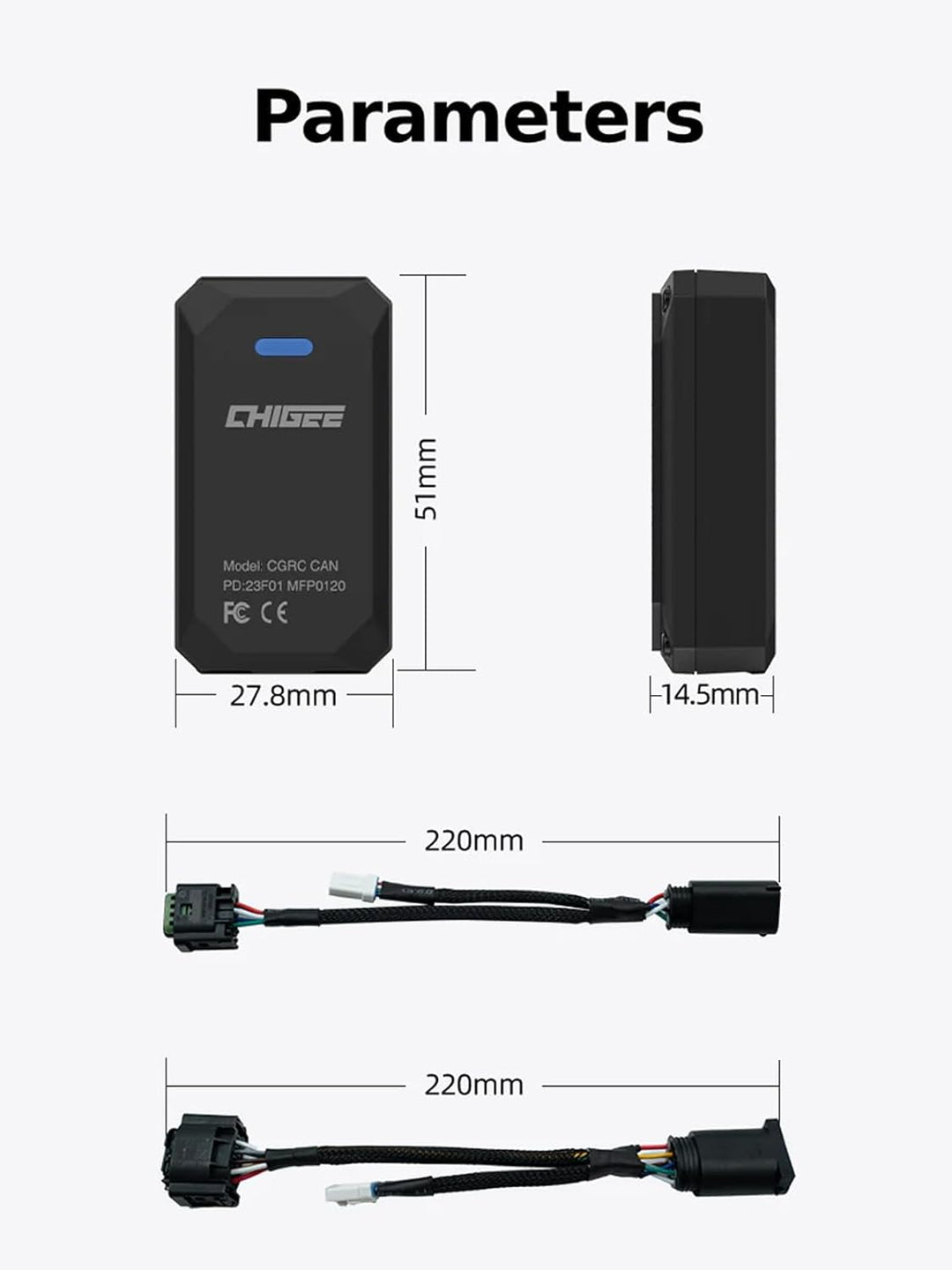 CGRC CAN-Fernbedienung 8 PIN für CHIGEE AIO-5 Series, CHIGEE AIO-5 LITE AIO-5 PLAY AIO-5 PLAY