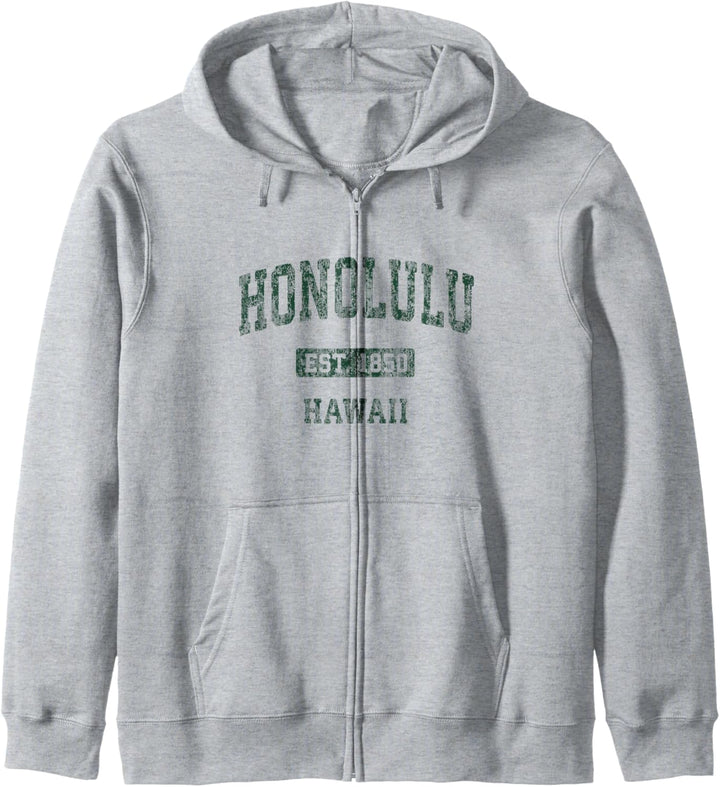 Honolulu Hawaii HI Vintage Sportdesign Kapuzenjacke