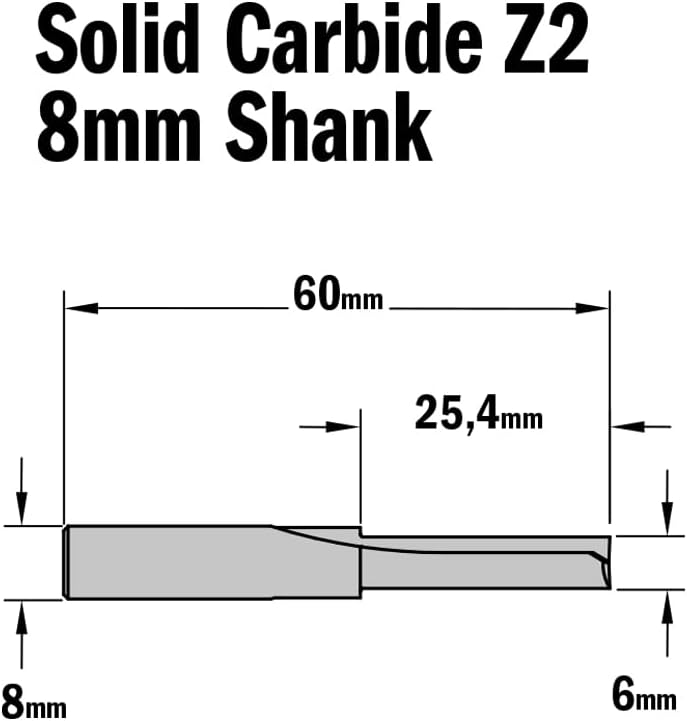 Cmt orange Tools 912.060.11 – Erdbeere gerade HWM (begriffsklärung) S 8 D 6 x 25