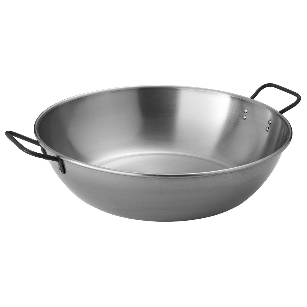 Muurikka Wok Stahl 40cm silberfarben Ø 40 cm, Ø 40 cm