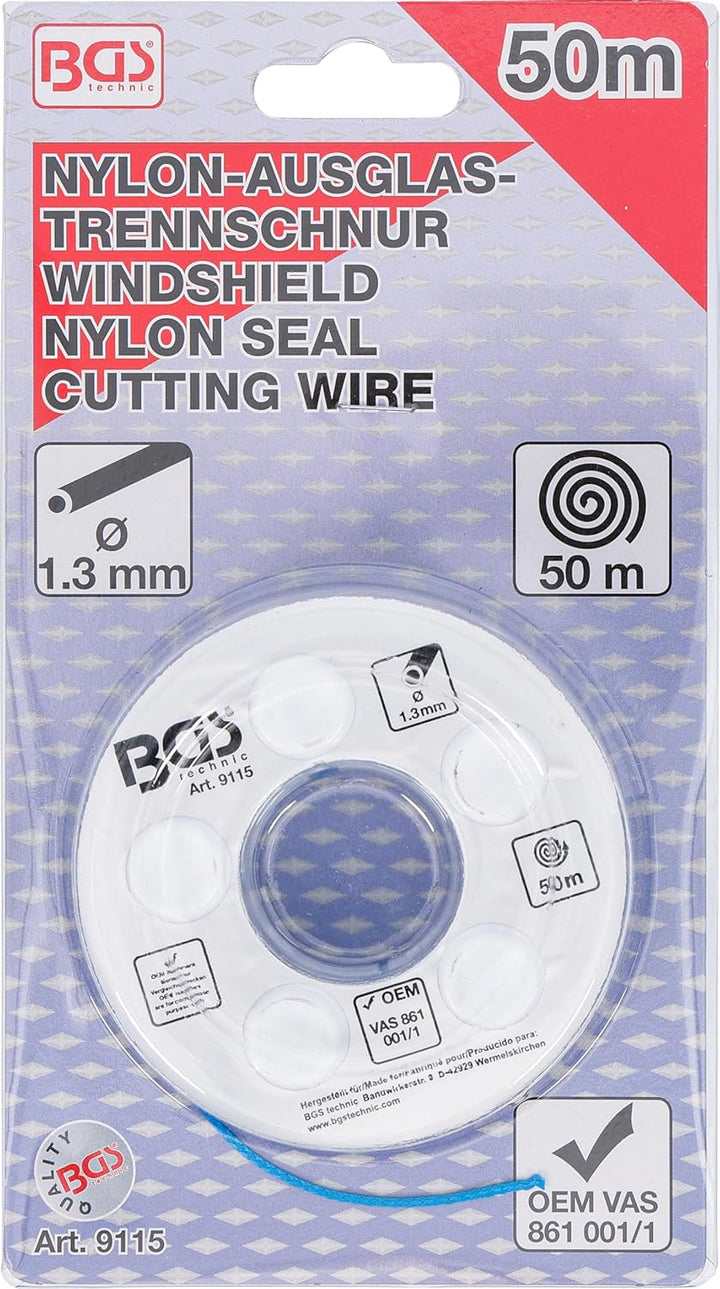 BGS 9115 | Nylon-Ausglas-Trennschnur | 50 m | 115 daN | Austrennschnur
