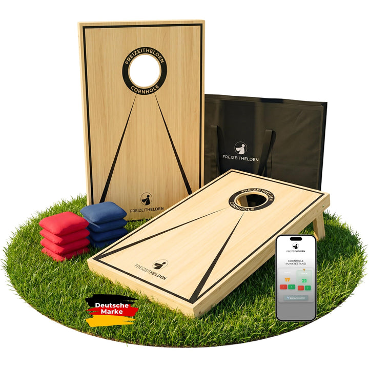 Cornhole Spiel Sackloch Outdoor - Premium Set Wurfspiel für Erwachsene &amp; Kinder