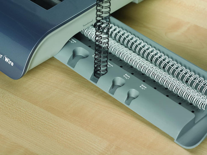 Fellowes Drahtbindegerät Quasar Wire, stanzt 15 Blatt, bindet 130 Blatt mit Drahtbinderücken 3:1, in